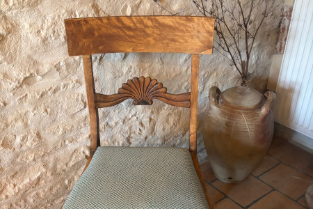 Chaise Motif Coquille Saint Jacques - Dossier