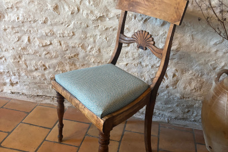 Chaise Motif Coquille Saint Jacques
