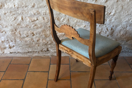 Chaise Motif Coquille Saint Jacques - Dos