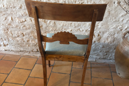 Chaise Motif Coquille Saint Jacques - Dos